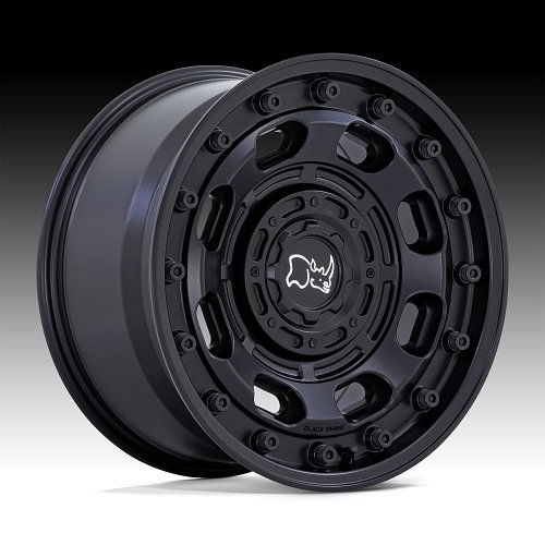 Black Rhino Atlas Matte Black Custom Truck Wheels 1